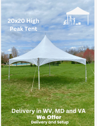 20x20 high peak frame tent